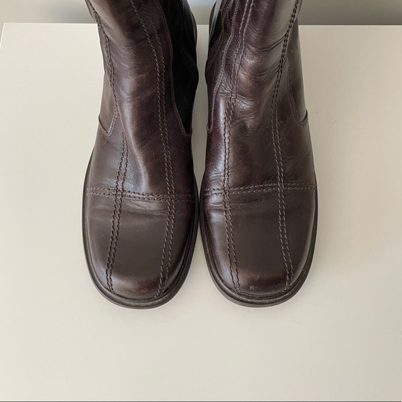 SOLD ON DEPOP Brown Italian Leather Round Toe Boots - Picture 4 of 5